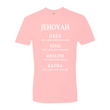 Load image into Gallery viewer, JEHOVAH Jireh, Nissi, Shalom, Rapha Shirt
