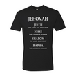 Load image into Gallery viewer, JEHOVAH Jireh, Nissi, Shalom, Rapha Shirt
