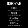 Load image into Gallery viewer, JEHOVAH Jireh, Nissi, Shalom, Rapha Shirt
