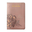 Load image into Gallery viewer, Personalized NLT Compact Giant Print Bible Filament-Enabled Edition Red Letter Rose Metallic Peony LeatherLike
