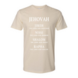 Load image into Gallery viewer, JEHOVAH Jireh, Nissi, Shalom, Rapha Shirt
