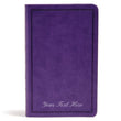 Load image into Gallery viewer, Personalized  KJV Deluxe Gift Bible Purple LeatherTouch Red Letter Smythe Sewn Easy-to-Carry Double Column
