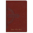 Load image into Gallery viewer, Personalized NLT Premium Value Slimline Bible Large Print Cross LeatherLike Sienna
