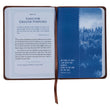 Load image into Gallery viewer, Be Strong and Steadfast Brown Faux Leather Daily Devotional
