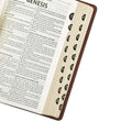Load image into Gallery viewer, Personalized Custom Text Your Name KJV Deluxe Gift Bible Brown Faux Leather King James Version
