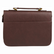 Load image into Gallery viewer, Personalized Bible Cover For Men Two-tone Toffee &amp; Chocolate Brown Do Not Be Afraid Joshua 1:9 Faux Leather
