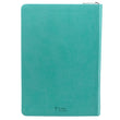 Load image into Gallery viewer, Personalized Custom Text I Can Do Everything Zippered Journal LuxLeather Philippians 4:13 Turquoise

