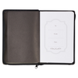 Load image into Gallery viewer, Personalized Journal All things through Christ Gray Faux Leather with Zipper Closure Philippians 4:13
