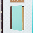 Load image into Gallery viewer, Personalized KJV Holy Bible Giant Print Turquoise and Brown Faux Leather Flexcover
