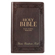 Load image into Gallery viewer, Personalized KJV Full Grain Premium Leather Thumb Index Dark Brown
