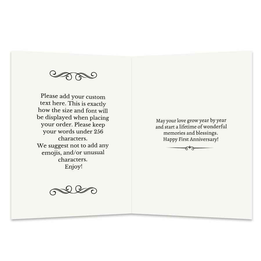 Personalized Christian Anniversary Card for Wife Husband Custom Your Photo Image Upload Your Text Greeting Card