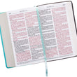 Load image into Gallery viewer, Personalized KJV Holy Bible Giant Print Turquoise and Brown Faux Leather Flexcover
