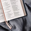 Load image into Gallery viewer, Personalized Custom Text Your Name NKJV Thinline Bible Large Print Red Letter Comfort Print Leathersoft Blue New King James Version
