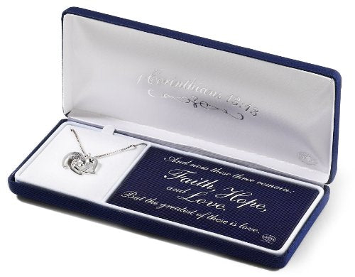 Faith Hope Love, 3 Hearts Necklace