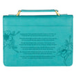 Load image into Gallery viewer, Amazing Grace Floral Teal Faux Leather Personalized Bible Cover For Women
