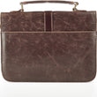 Load image into Gallery viewer, Distressed Faux Leather Brown with Cross Personalized Bible Cover for Men
