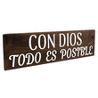 Load image into Gallery viewer, Con Dios Todo Es Posible Wood Decor
