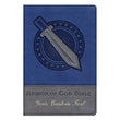 Load image into Gallery viewer, Personalized Bible with Custom Text NIV Kids' Bible Armor of God Bible Italian Duo-Tone Blue/Silver

