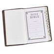 Load image into Gallery viewer, Personalized KJV Full Grain Premium Leather Thumb Index Dark Brown
