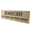 Load image into Gallery viewer, Bendecido es el hogar que tiene amor Spanish Wood Decor
