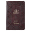 Load image into Gallery viewer, Personalized Bible Custom Text Your Name KJV Giant Print Dark Brown Pattern Bible King James Version
