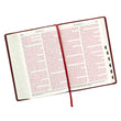 Load image into Gallery viewer, Personalized KJV Super Giant Print Holy Bible Full Grain Premium Leather Thumb Index Burgundy
