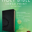 Load image into Gallery viewer, Personalized Custom Text Your Name NLT Premium Value Slimline Bible Large Print Imitation Leather Crown of Thorns Black New Living Translation
