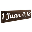 Load image into Gallery viewer, 1 Juan 4:18 Spanish Wood Decor
