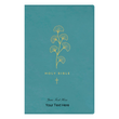 Load image into Gallery viewer, Personalized Custom Text Your Name NLT Premium Gift Bible Red Letter Edition Teal Leatherlike New Living Translation
