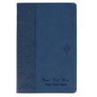 Load image into Gallery viewer, Personalized Custom Text Your Name NLT Premium Gift Bible Blue Cross LeatherLike Red Letter Edition
