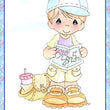 Load image into Gallery viewer, Personalized ICB Precious Moments Holy Bible Leathersoft Blue International Children's Bible
