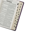 Load image into Gallery viewer, Personalized KJV Purple Faux Leather Deluxe Gift Bible Indexed King James Version
