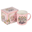 Load image into Gallery viewer, World's Greatest Sister Pink Daises Ceramic Coffee Mug

