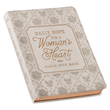 Load image into Gallery viewer, Personalized Custom Text Your Name Daily Hope for a Women's Heart Devotional Taupe Faux Leather
