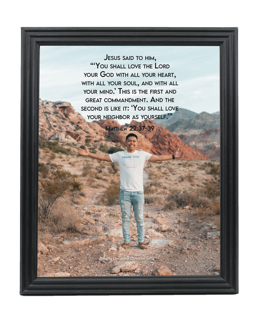 Matthew 22:37-39 Personalized Photo Verse