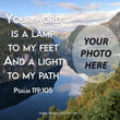Load image into Gallery viewer, Psalm 119:105 Personalized Photo Verse
