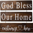 Load image into Gallery viewer, Personalized God Bless Our Home Wood Decor
