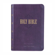 Load image into Gallery viewer, Personalized Custom Text Your Name KJV Holy Bible COMPACT LuxLeather Purple King James Version
