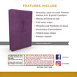 Load image into Gallery viewer, Personalized Custom Text Your Name KJV Deluxe Gift Holy Bible Leathersoft Purple King James Version
