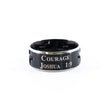 Load image into Gallery viewer, Strength Courage - Joshua 1:9 - Men's Black Cross Ring
