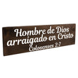 Load image into Gallery viewer, Hombre de Dios Colosenses 2:7 Spanish Wood Decor
