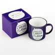 Load image into Gallery viewer, Taza morada estilo campamento Salmos 46:10 (Spanish Psalm 46:10 Mug)
