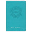 Load image into Gallery viewer, Personalized Custom Text Your Name NKJV Thinline Bible COMPACT Red Letter Edition Comfort Print Leathersoft Turquoise New King James Version
