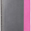 Load image into Gallery viewer, Personalized KJV Holy Bible Super Giant Print Bible Grey/Pink Faux Leather Bible w/Ribbon Marker
