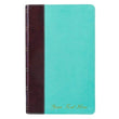 Load image into Gallery viewer, Personalized KJV Holy Bible Giant Print Turquoise and Brown Faux Leather Flexcover
