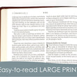Load image into Gallery viewer, Personalized KJV Large Print Thinline Reference Holy Bible Red Letter Genuine Leather Brown
