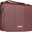 Load image into Gallery viewer, Grace Grain Faux Leather Russet Brown Personalized Bible Cover For Women
