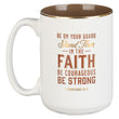 Load image into Gallery viewer, Stand Firm 1 Corinthians 16:13 White Ceramic Coffee Mug
