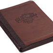 Load image into Gallery viewer, Personalized Blessed Man Brown Quarter-Bound Faux Leather Classic Journal with Zipped Closure

