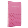 Load image into Gallery viewer, Personalized Bible Custom Text Your Name KJV Gift Edition Pink Faux Leather King James Version
